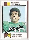 Autographed 1973 Topps Harold Jackson Philadelphia Eagles Jackson 