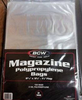 10 STANDARD Sleeves Size New BCW Magazine Plastic Protectors Storage 
