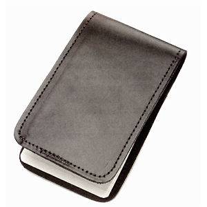 Police Black Leather Memo Book Note Pad Holder Cover Case Sleeve