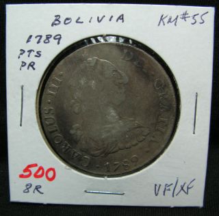 Bolivia 1789 Eight (8) Reals Coin