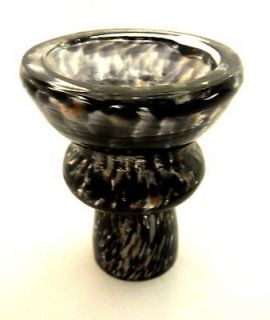 Black Blown Glass Hookah Bowl Shisha Head