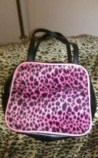   Productions Pink Leopard Bowler Style Bag Purse Rockabilly Psychobill