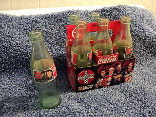 NASCAR 6 pack Coke Coca Cola 8 oz bottles Bobby Labonte #18 carton 