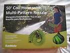 SUNMATE 50 COIL HOSE WITH MULTI PATTERN NOZZLE   GREEN   NEW IN 