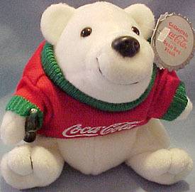   Polar Bear Beanie in Sweater Holding Coke Bottle CUTE PLUMP PLUSH LQQK