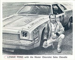 1973 Race Car Driver Lennie Pond Master Chevrolet Sales Chevelle Wire 