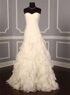   Monique Lhuillier Devotion Silk Organza White Couture Bridal Gown NEW