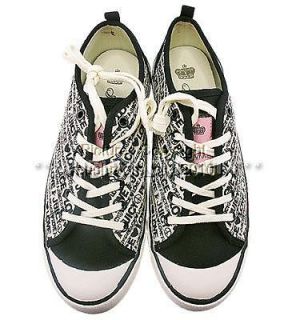 Juicy Couture Deanna Black & White Canvas Sneakers 8.5