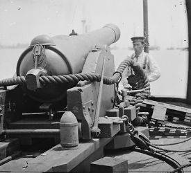   , Virginia. 100 pdr. Gun on Confederate gunboat TEASER captured on a8