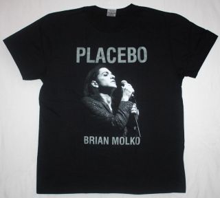 PLACEBO TOUR 2010 BRIAN MOLKO ALTERNATIVE BAND S,M,L,XL,XXL NEW BLACK 