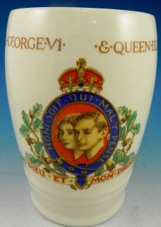 Meakin King George VI & Queen Elizabeth 1937 Coronation Beaker