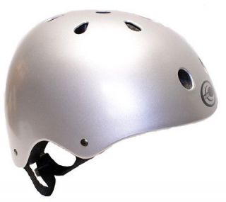 New LARGE Silver EPS Skateboard / Bicycle Helmet   Meets CPSC Safety 