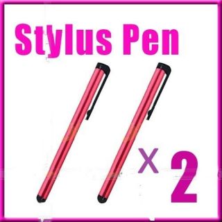 2X RED STYLUS PENS FOR IPADS IPODS TOUCHSCREEN DEVICES  SALE 