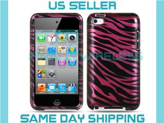   Purple Plum Zebra Fur Print Design Case Cover Apple iPod Touch 4 4th
