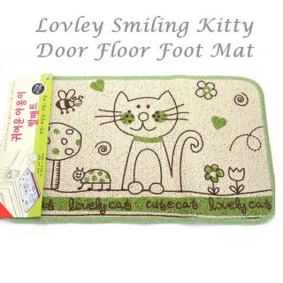 New 3 Colors Lovely Smiling Kitty Cat Doormat Door Floor Foot Mat