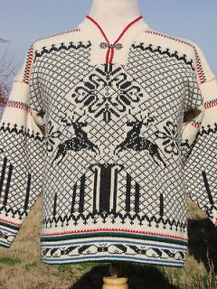 Womens SKJAEVELAND OF NORWAY 100% Wool Heavy Sweater Sz ~S Pewter 