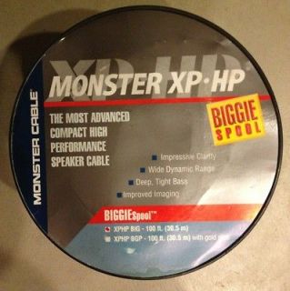 Monster Cable XPHP 100ft Spool speaker Wire cable   Brand New, Never 
