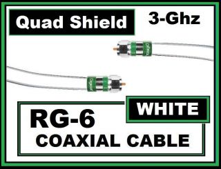   Quad Shield RG6 Digital HD Coax/Coaxial Satellite/Cable TV Wire Cord