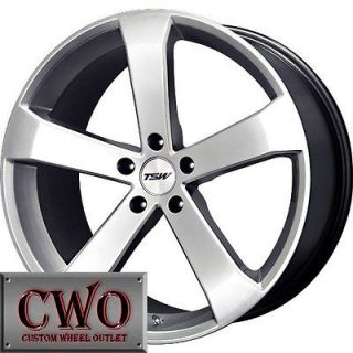 18 Silver Tsw Vortex Wheels Rims 5x112 5 Lug Jetta Rabbit VW Audi A4 