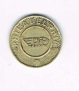 Old PHILADELPHIA PA PTC One Fare Bus Transportation Token Coin