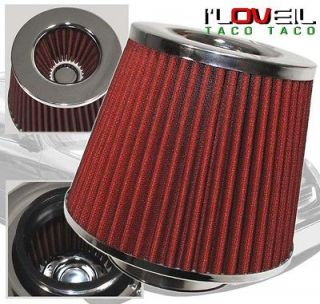 HIGH PERFORMANCE DRY CONE SHORT RAM COLD AIR INTAKE FILTER CHROME 