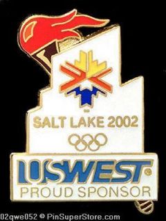 OLYMPIC PIN 2002 SALT LAKE CITY USWEST TORCH RELAY