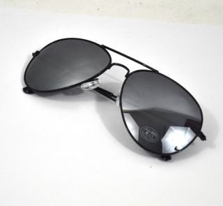 RETRO 80s Style Mirrored Black Aviator Sunglasses BNWT/NEW Vtg Style 