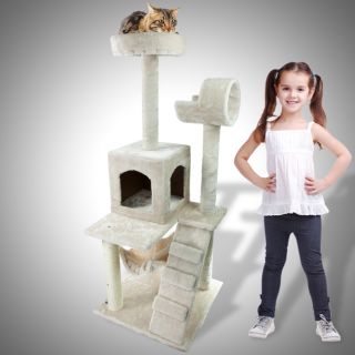 Deluxe 52 Cat Tower Tree Condo Scratcher Furniture Kitten House 