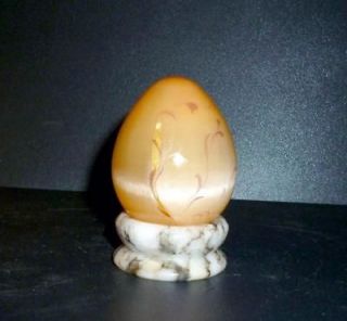 Handmade Selenite Egg with stand, Ural Mountains, Russia