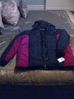 FILA Blue & Red Mens XL Puffy/Puffer Down Ski Jacket With Detachable 
