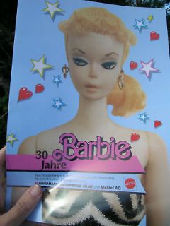Swiss Barbie Exhibition Flyer 1989 Bild Lilli Doll NR SIGNED No 