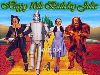 WIZARD OF OZ Edible CAKE Image Icing Topper Personalize