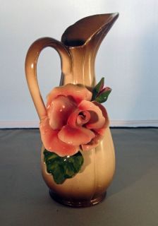 Vintage Capodimonte Italian Porcelain Flower Centerpiece Pink and 