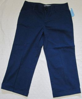 Crop Pants Capris Hillard & Hanson Stretch Blue 4 EUC