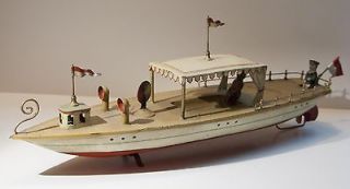 Carette / Marklin / Bing / Falk / Tinplate Clockwork Riverboat / circa 