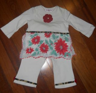 My Vintage Baby Christmas 2 PC Pants set size 12 Months