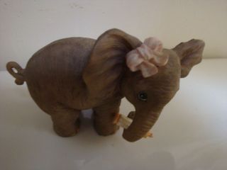 HAMILTON COLLECTION Wildlife Nursery BABY ELEPHANT with BOTTLE and BOW