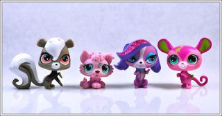 Lot 4 Littlest Pet Shop RARE Girl Child Collection Figure Toy Loose 