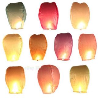   Wishing Lanterns Chinese Paper Sky Floating Fire Candle Lamp Wedding