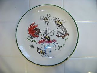 Delano studios 1962 whimsical drunk bee plate garden plate decoration 