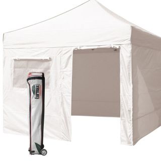 NEW EZ Canopy 10 x 10 Commercial EZ POP UP Tent + 4 Walls + Roller 