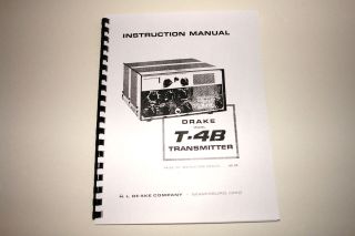 Vintage Drake T 4B HF Transmitter Manual   Ring Bound