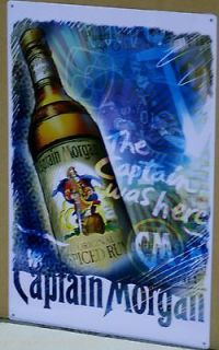 CAPTAIN MORGAN RUM THE CAPTAIN WAS HERE METAL SIGN