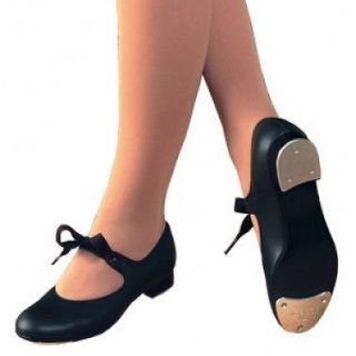 New* Capezio Tyette 925 Low Heel Black PU Tap Shoes  Heel & Toe 