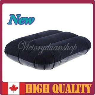Inflatable Soft Flocked Pillow Travel Air Cushion Camp Home Plane Head 