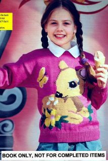 Sandra Knitting PATTERNS Childrens Sweaters Sock Cows Bears Cats Pig 