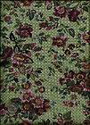 Wellesley Collection Print lavender plum on sage Fabric by Ro Gregg 