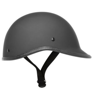   Profile Flat Black Half Open Face Shorty Motorcycle Helmet (XS XXL