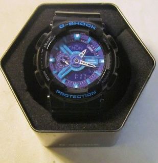 shock Casio Hyper Colors GA110HC Black Watch. ANALOG & DIGITAL. MINT