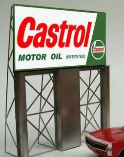 Castrol Motor Oil Animated Billboard Sign #4381 HO O Scale Miller 